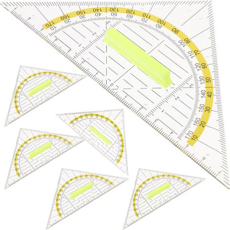 Mikikit Lot de 6 règles mesure multifonctions en plastique pour (1/5)