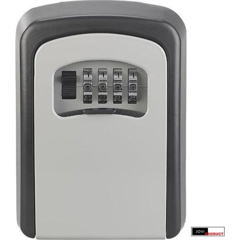 Coffre-fort à clés extérieur – Serrure à code – Résistant à l'eau – Gris – Intérieur et extérieur – Sécurité (1/5)
