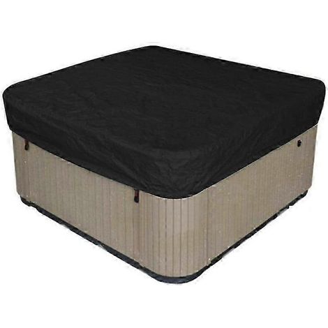Couverture carrée pour spa de jardin 2025, couverture de remplacement imperméable et résistante aux UV pour spa rectangulaire extérieur (21821830cm, noir) (1/4)