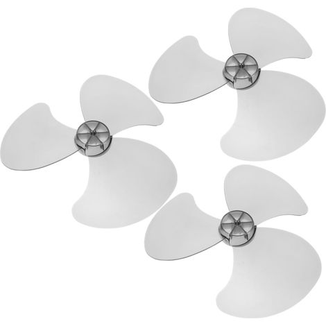 3 Pièces Pales de Ventilateur de Remplacement 3 Feuilles 16 Pouces Cache-écrou, Bords Arrondis, Usage Bureau et Chambre, Résistance à Déformation (1/5)