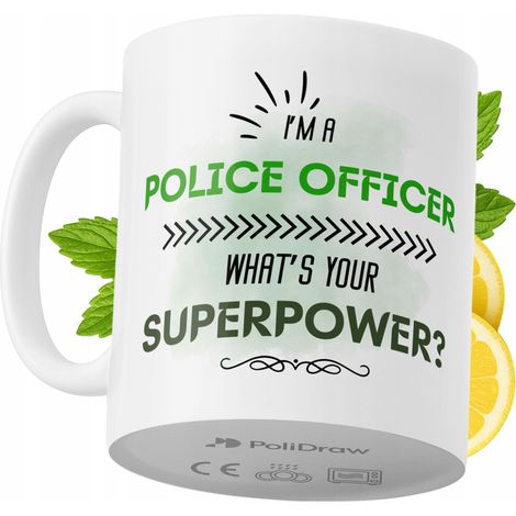 Taza de café/té divertida y humorística para policías, con diseño gráfico y texto gracioso. Ideal para cumpleaños, santos, días festivos y ocasiones especiales. Perfecta para el hogar, la oficina o el (1/5)