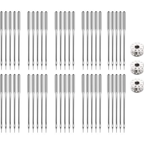 Aiguille Machine a Coudre, 100PCS Aiguille a Coudre, Aiguilles Machine à Coudre à Pointe Régulière Universelle, Tailles HAX1 65/9, 75/11, 90/14, 100/16, 110/18 (1/5)