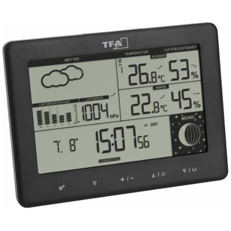 Estación meteorologica HERTER BTHR sensor Termo-Hig negro