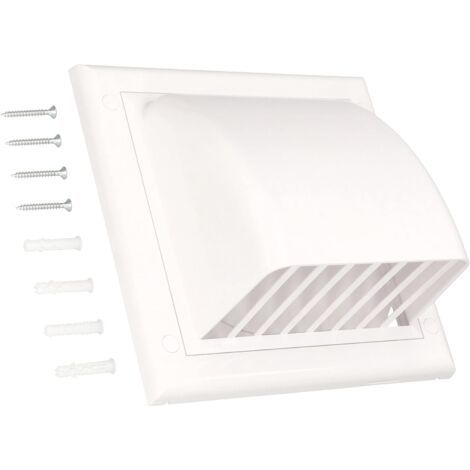 Conduit d'air mural - Diamètre : 125 mm - Sortie murale avec clapet anti-retour - Couvercle de ventilation pour systèmes de ventilation ronds-NANOTEH (1/5)