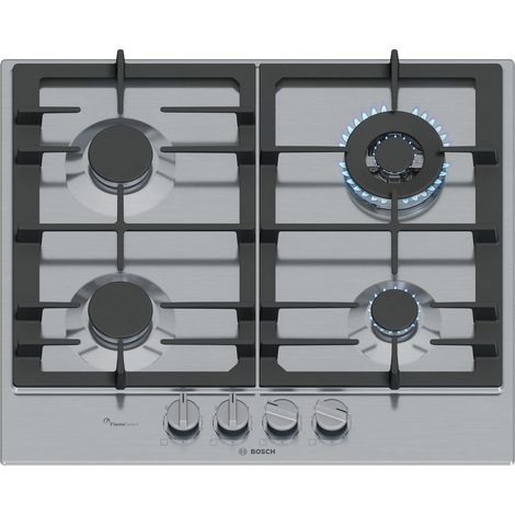 Bosch Serie 6 PCH6A5I90 Piano cottura a gas 60 cm 4 fuochi Acciaio Inox. Colore del prodotto: Acciaio inox, Posizionamento dell'apparecchio: Da incasso, Dimensione della larghezza del piano cottura... (1/5)