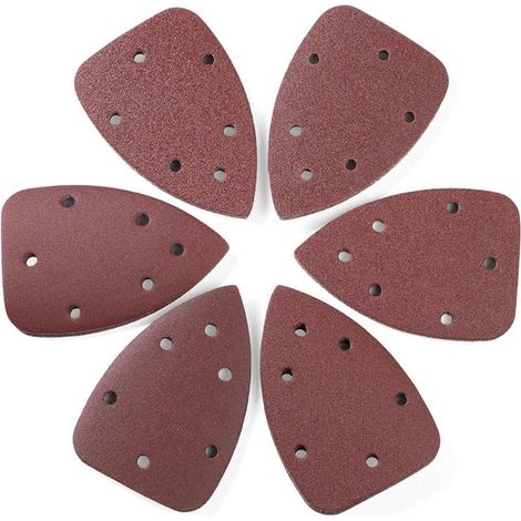 Set di 36 fogli di carta vetrata per mouse, 6 fori, grana 60/80/100/120/180/240.