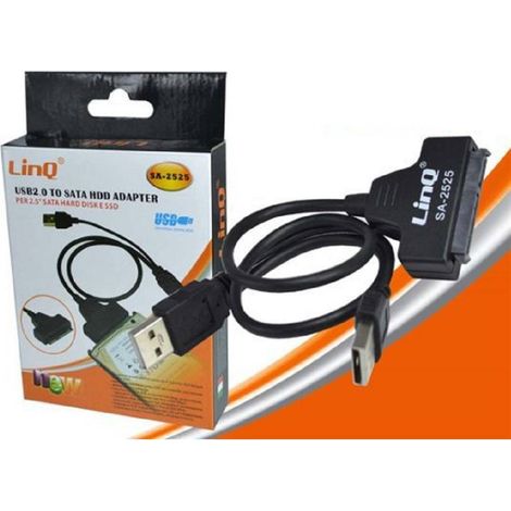 Linq - Adattatore Convertitore Sata Usb 2.0 A Hard Disk Sata 2.5 Velocità 480mbps Sa-2525 -