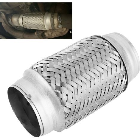 Tuyau flexible d'échappement 2.5x6 pouces en acier inoxydable ondulé, accessoire universel pour joint (1/5)