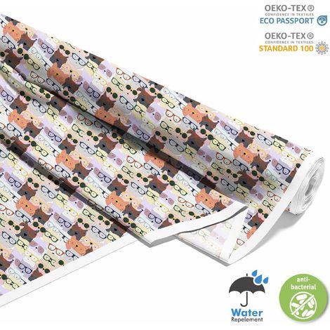 TESSUTI DECORATIVI PER ESTERNI OXFORD - Motivo Animali con Occhiali I DX518 (1/5)