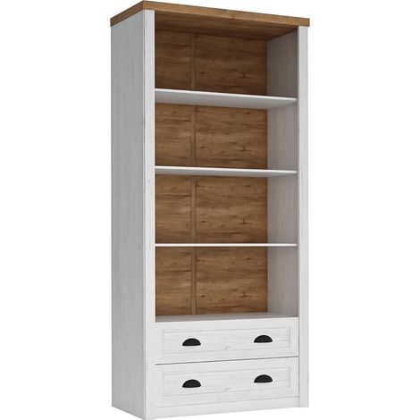 AX LIVING Regal Weiß Palmano R2 – 90 cm breit, funktionales Design