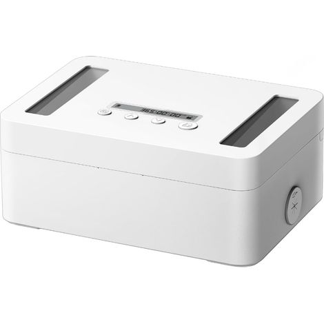 VAYDEER - Caja de almacenamiento con cierre temporizado, una caja metálica con cierre temporizado, adecuada para guardar teléfonos móviles, aperitivos, alcohol u otros artículos tentadores (21,2 x 8 x (1/5)