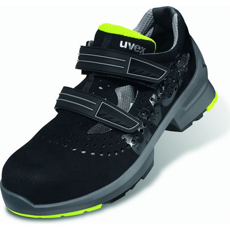 UVEX 1 Sicherheits-Sandale gelocht Gr. 39 W11 S1 ESD SR schwarz/gelb 8542.8 (1/5)
