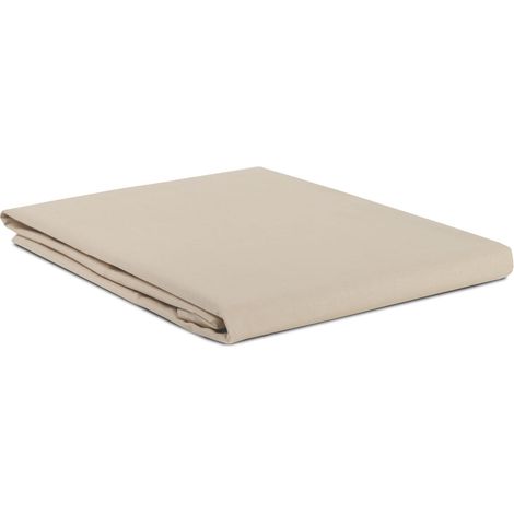 Drap en lin beige 160x200 100% coton