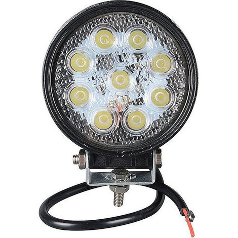 10cm 4'' 27W LED Tractor Work Light with Magnetic Base, 12V 24V IP67 Waterproof LED Floodlight Fog Lights for 4x4 Car Truck SUV Boat Camping