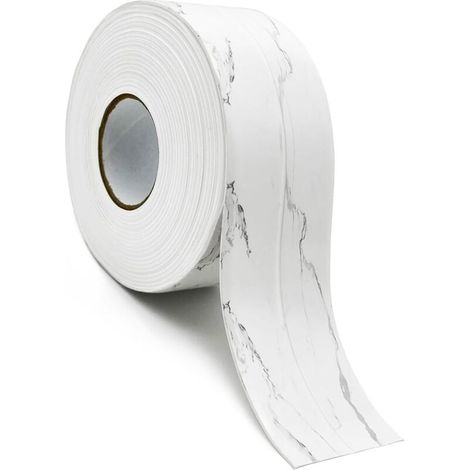 Marbre Blanc   3.2m,Ruban Calfeutrage Bande D'étanchéité PVC Ruban Auto Adhésif Joint Baignoir Etanche Ruban Calfeutrage Décoratif Pour Evier Cuisine Baignoire Des Toilette Salle Bords