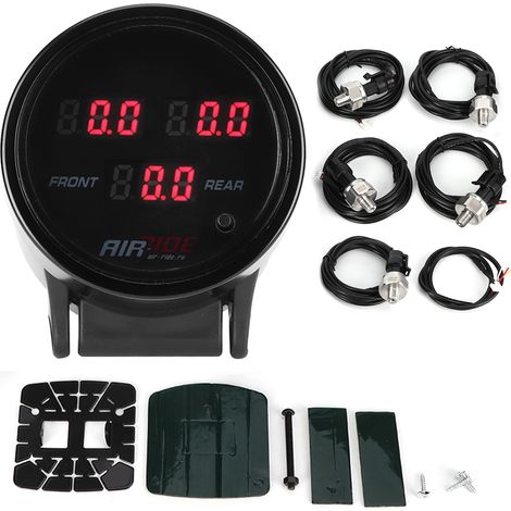 GARRYFIZH Manomètre Pression Air 2.5″ 3-en-1 pour Pneus Amortisseurs Véhicule et Réservoir (1/5)
