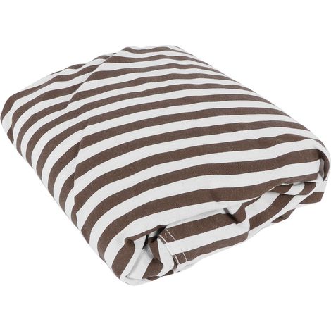 Housse de rangement pour jouets, lavable en machine, housse de fauteuil poire DIY, motif rayures café pour enfants