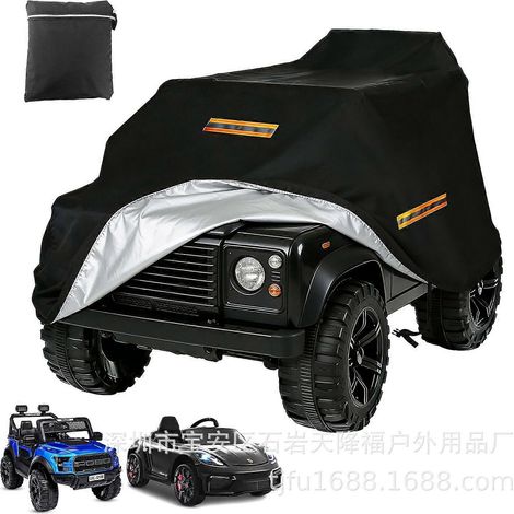 Housse compatible avec les voitures télécommandées électriques et les grands camions jouets pour enfants, en tissu Oxford épais 210D anti-poussière, noir, 1408481 mm (1/5)