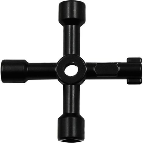 Llave inglesa 4 en 1 con interruptor cruzado, accesorios universales, cuadrada, triangular, para tren, armario eléctrico, caja, ascensor, llave para armario