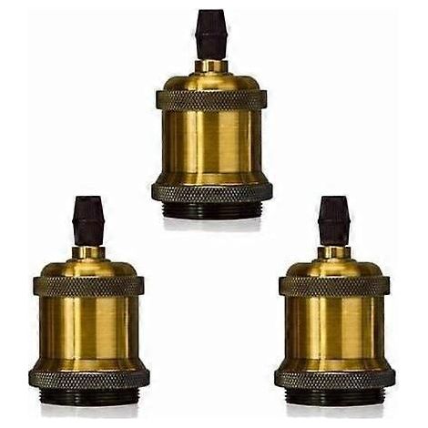 Set of 3 Edison Socket E27 Spiral DIY Retro Vintage Lamp Adapter for Chandelier Pendant Light (1/3)