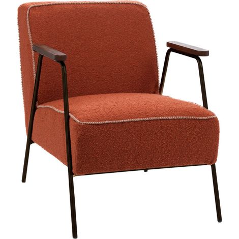 Amadeus - Fauteuil en tissu orange Huggy (1/5)