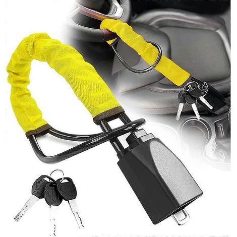 Canne Antivol Voiture,Antivol Voiture Serrure Volant Bloque,Barre Antivol Voiture Volant,Robuste,Universel Protection,pour Voitures, Camions,Fourgonne (1/5)