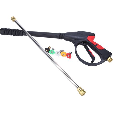 Pistolet de lavage auto, lance en acier 1/2 pouce BSP avec 5 buses pour équipement de lavage