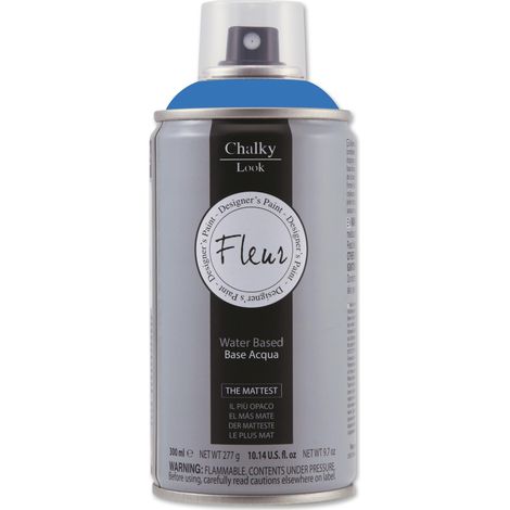 Fleur Chalky Look Spray Colore Opaco Gessoso Shabby per Legno Metallo Muro - Colore: Primary Cyan