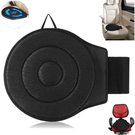 Coussin de siège auto rotatif à 360° - Coussin de siège auto mobile multifonctionnel - Noir - Coussin de siège auto rotatif - Coussin de siège auto pivotant portable - Confortable et léger - Convient (1/5)