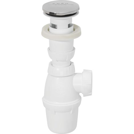 Wirquin SP50099 Quick-Clac Piletta cromata senza troppo pieno + sifone + valvola (1/5)