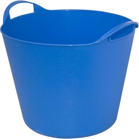 Secchio contenitore multiuso "Flex-bag" in polipropilene flessibile e lavabile -Blu / 43 litri