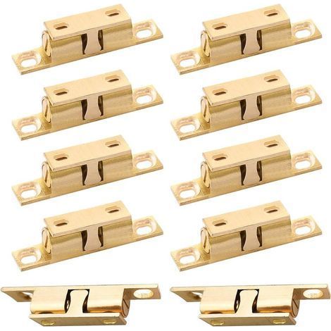 Rouleau à Billes en Laiton 10 Pièces Double Loqueteau à Bille, Rouleau Loqueteau Fermeture Pour Armoires Meubles D'armoire (1/5)