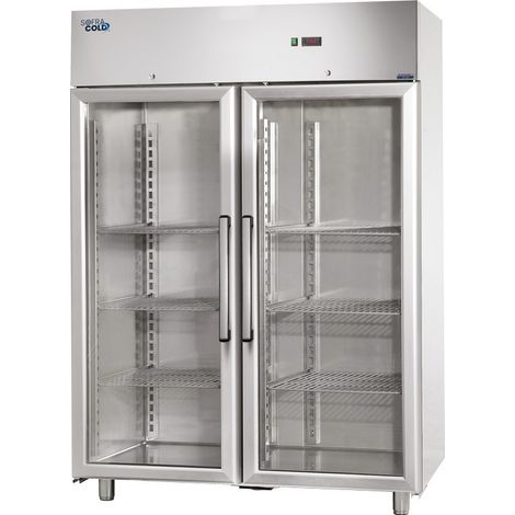Armoire vitrée GN 2/1 inox positive - 1209 L - Sofraca