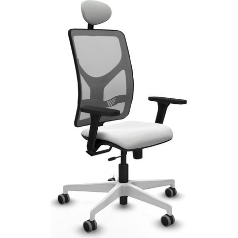 Sedia da ufficio piqueras y crespo Motilla grigio base bianca (1/2)