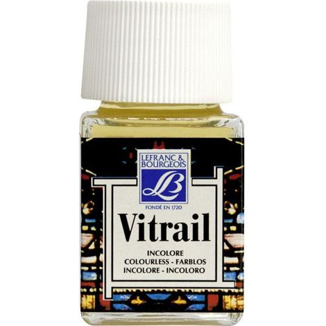 Peinture vitrail - Lefranc Bourgeois - Transparent - Incolore - Flacon de 50ml