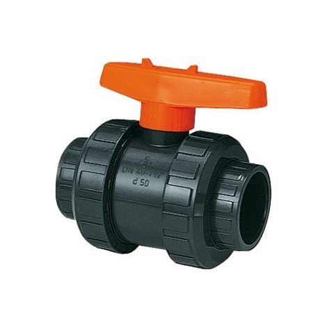 Setma Klebe-Kugelhahn Ø 3,2 cm/grau, mit Verschraubung Hebeanlagen & Zubehör