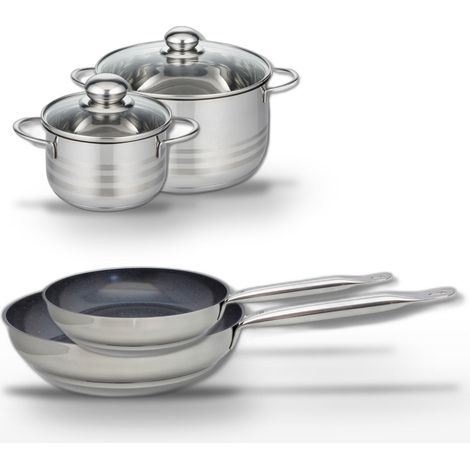 Lot 2 Poêles 24/28cm & 2 Faitouts 16/20cm Elo Profi Therm Platinum (1/5)