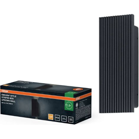 Led-wandleuchte ip54 6w 3000k dunkelgrau osram- lum709548