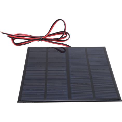 Panneau Solaire 12V 3W Polycristallin Silicium, Module Cellule Photovoltaïque avec Câble 1m, Chargeur Énergie (1/5)