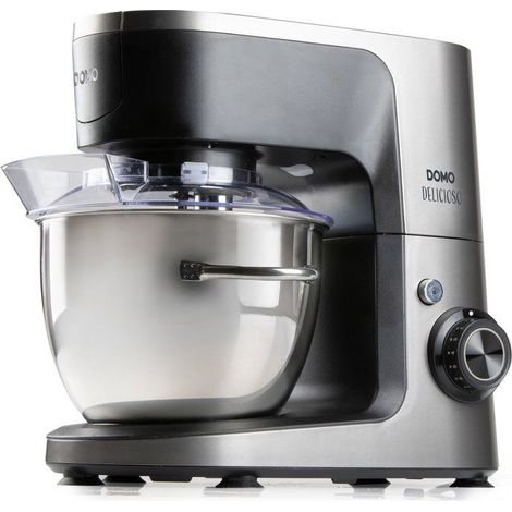 Robot da cucina multifunzione - DOMO - 1200 W - 4,5 L - 8 velocità + Pulse - Grigio / Nero