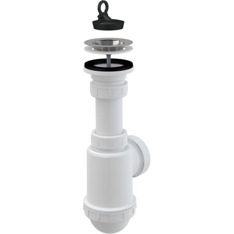 Sifón para fregadero de cocina, colador de acero inoxidable, DN70 (1/3)