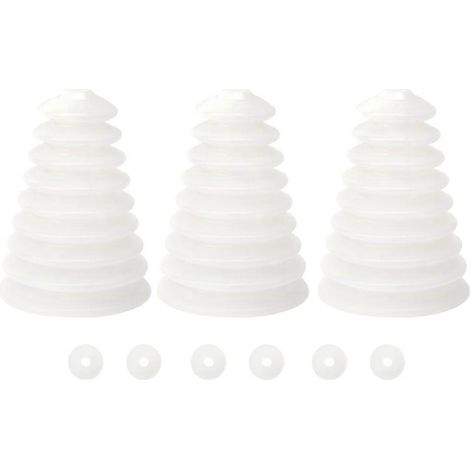 3er-Pack flexible und robuste Staubschutzkappen aus Gummi für elektrische Schlagbohrmaschinen, passend für 6-16 mm Bohrer, Weiß