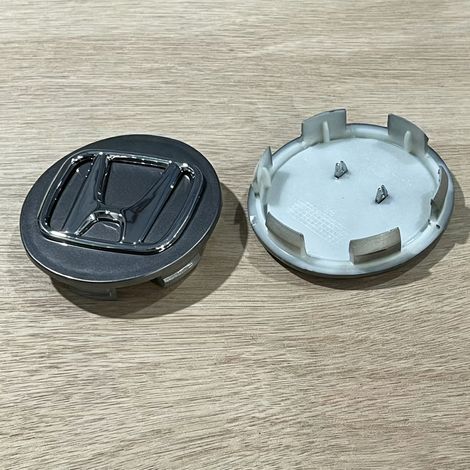 Cache moyeu de roue pour Honda Accord Odyssey CR-V Civic UR-V Avancier Fit, enjoliveur central de jante logo gris argent 69 mm lot de 4 pièces (1/3)