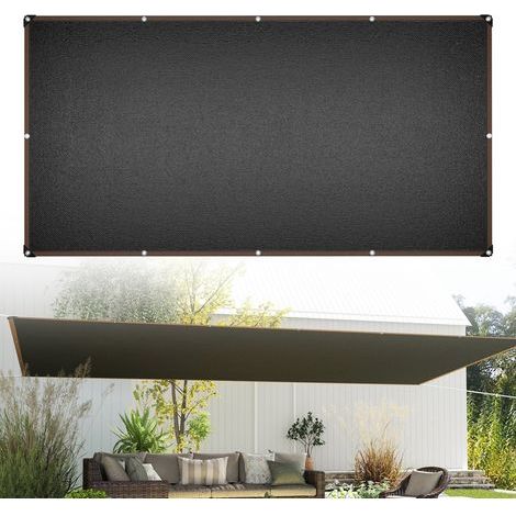 5 x 6 m Sonnensegel – HDPE, 85–90 % UV-Schutz – Anthrazit – Sonnenschutz für Garten, Terrasse, Balkon und Pool (1/5)