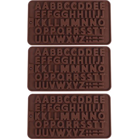 3 Moules en Silicone pour Chocolat et Gâteaux en Forme de Lettres Anglaises - Kit DIY Pâtisserie (1/5)