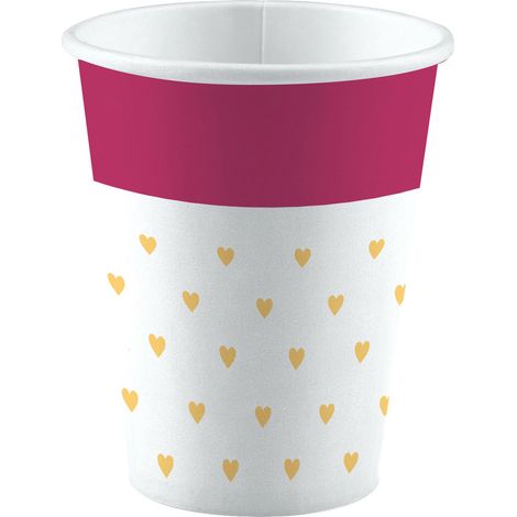 Tazze a forma di cuore - Amore quotidiano 250 ml 8 pezzi