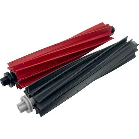 Applicable Applicable roborock Brosse Principale en Caoutchouc pour Aspirateur Roborock G20 S8, Rouge & Noir 2 Pièces (1/3)