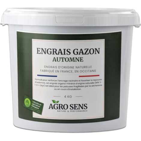 Engrais gazon spécial automne - Agro Sens - Seau 4 kg (1/5)