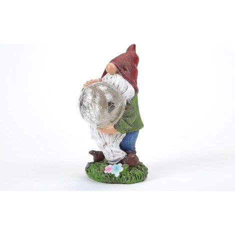 Statues de nains de jardin colorés avec motif papillon pour la décoration extérieure, compatibles avec différentes marques, ornement de pelouse en résine (1 pièce) (1/3)