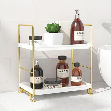 [NEVER USED] 2-Tier Makeup Shelf Organizer, Kitchen Spice Rack, or Bathroom Countertop Organizer